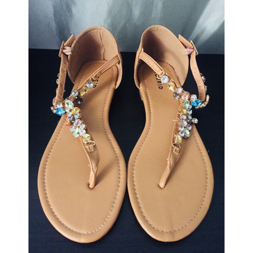✨Gemstone T-Strap Sandals✨